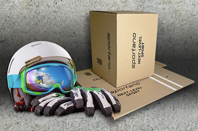 Desarrollamos un empaque versátil para cascos de esquí y bicicleta para el comercio electrónico de Sportano, un minorista en línea líder en equipos deportivos en Polonia.