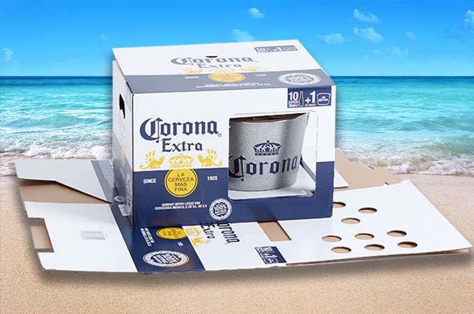 Wie vertreibt Anheuser-Busch InBev das premium Corona Extra Bier im Bundle?