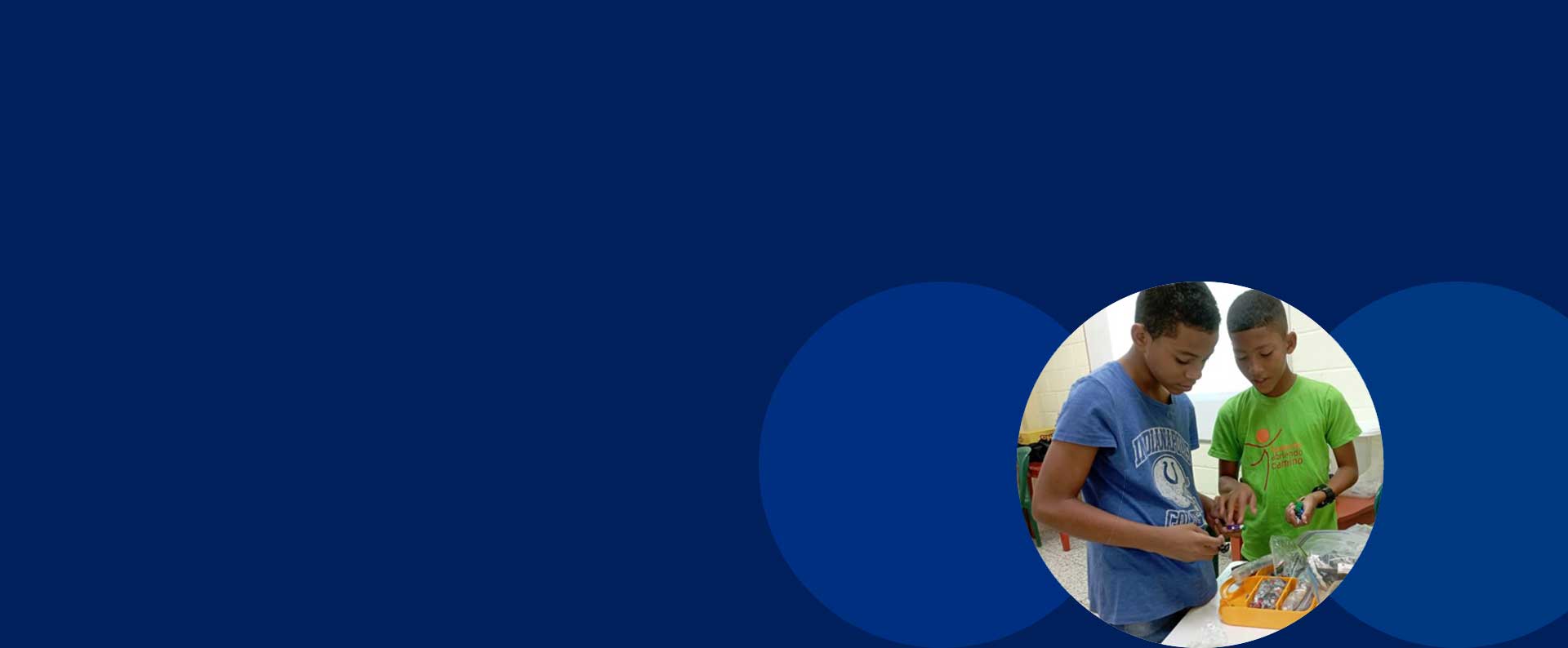 Children learning robotics