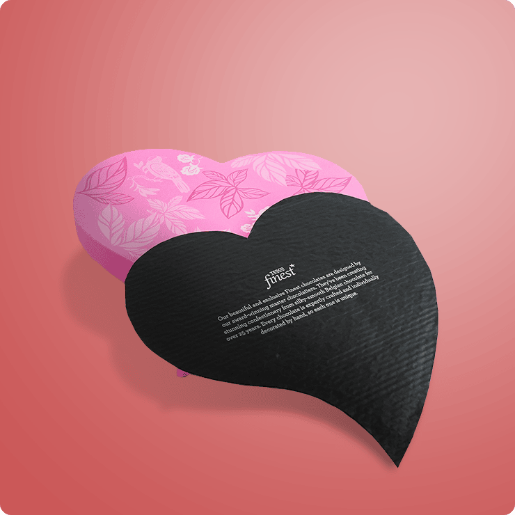 Heart chocolate cardboard cushion pads