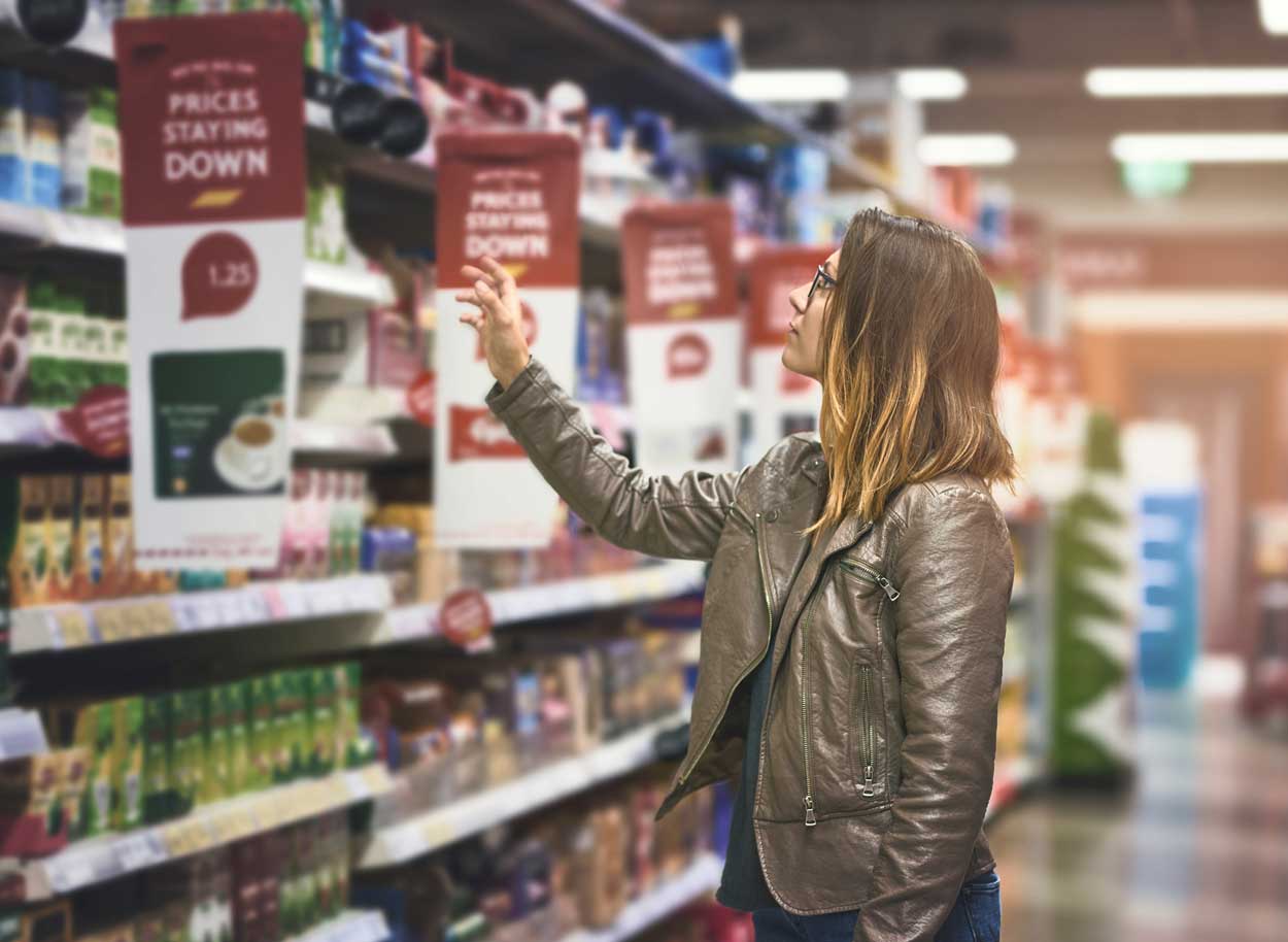 woman in supermarket