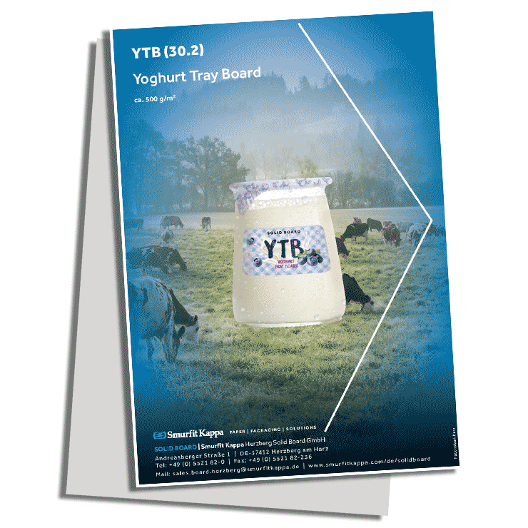 Yoghurt Tray Board Solidboard Papier