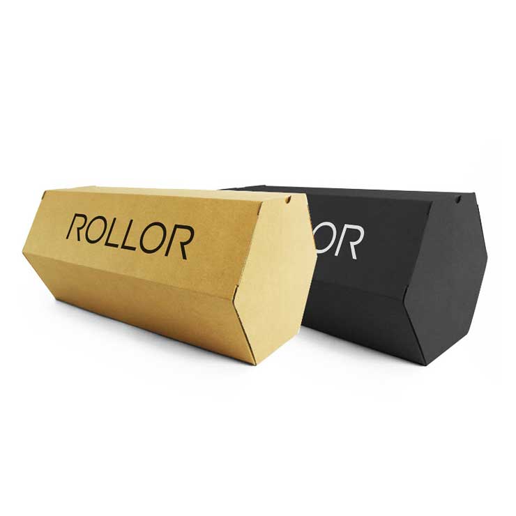 Emballage hexagonal rollor brun et noir