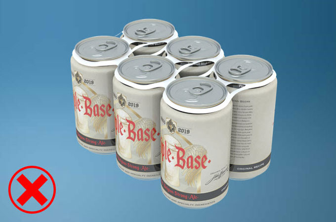 Embalagem de cerveja, anéis de plástico, embalagem para lata