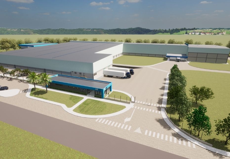 Imagem digital da futura planta da Smurfit Kappa Brasil em Fortaleza