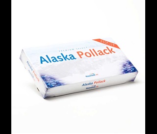 caixa alaska polak branca com detalhes azuis