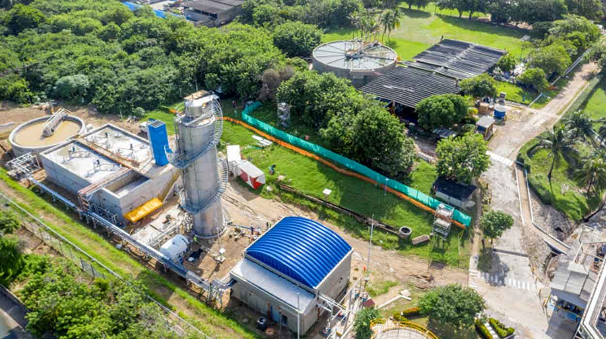 Planta de tratamiento de aguas en Colombia 