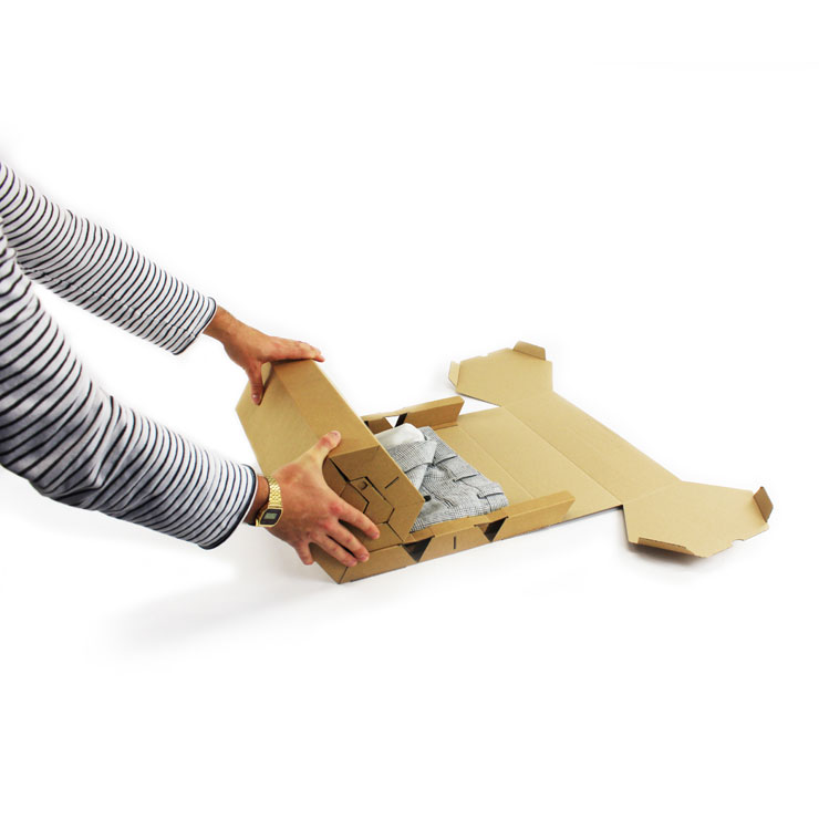 Tubo hexagono, corrugado para envio, empaque para ropa