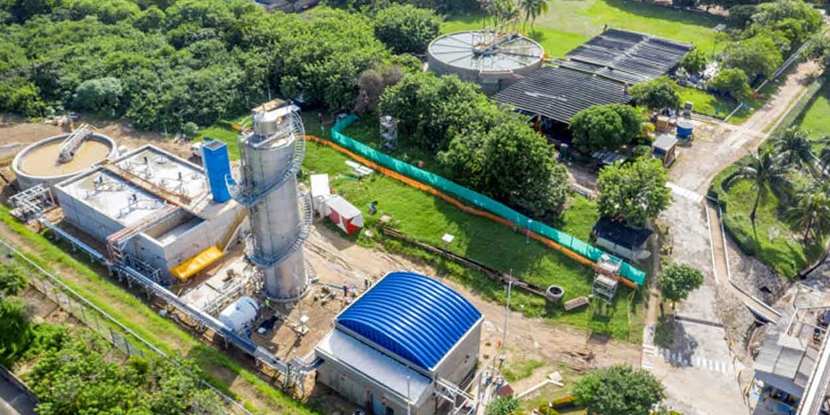Planta de tratamiento de aguas en Colombia