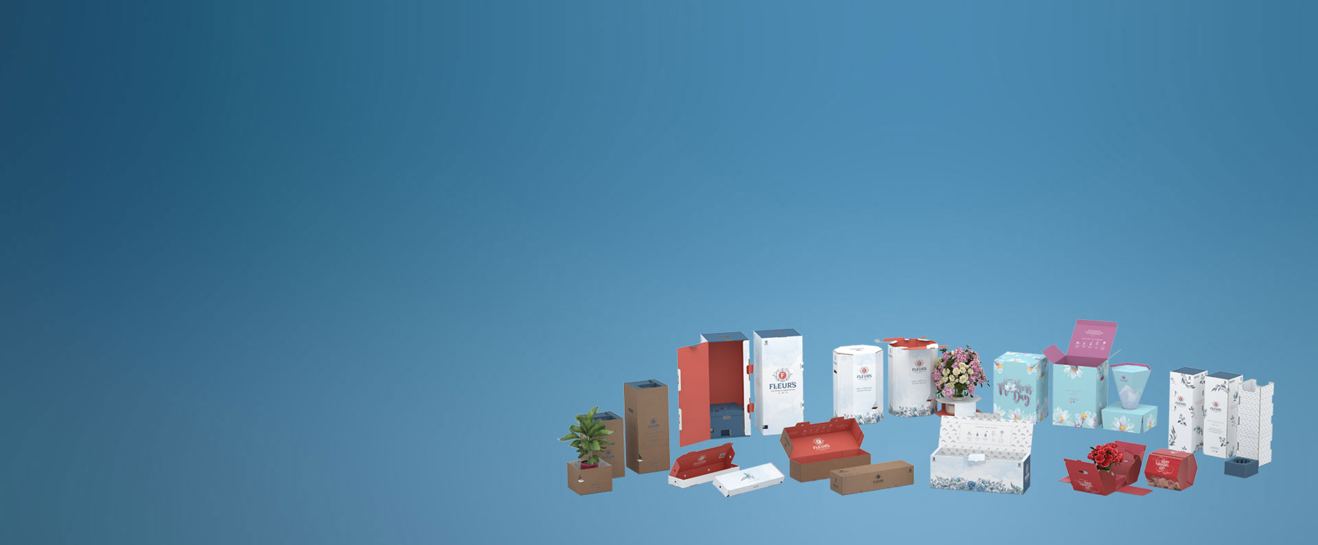 Blumenverpackungen, Boxen für Blumen