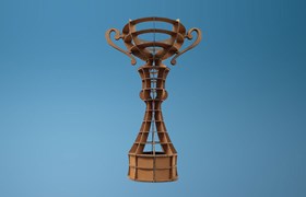 Trophäe aus Pappe