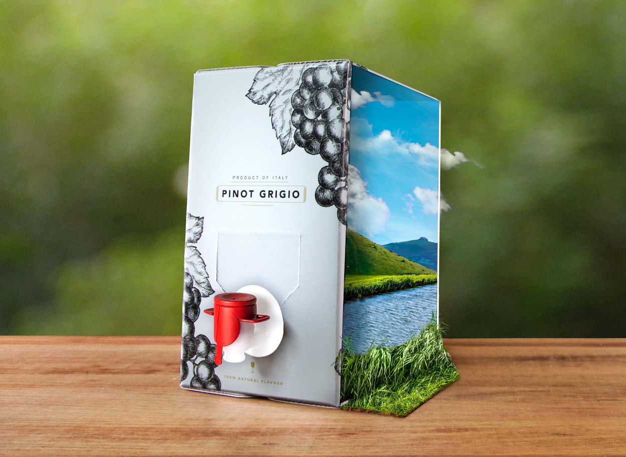 Bag-in-Box, vinemballage, emballage til vin