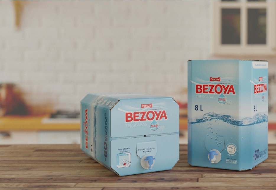 Botella bezoya octogonal