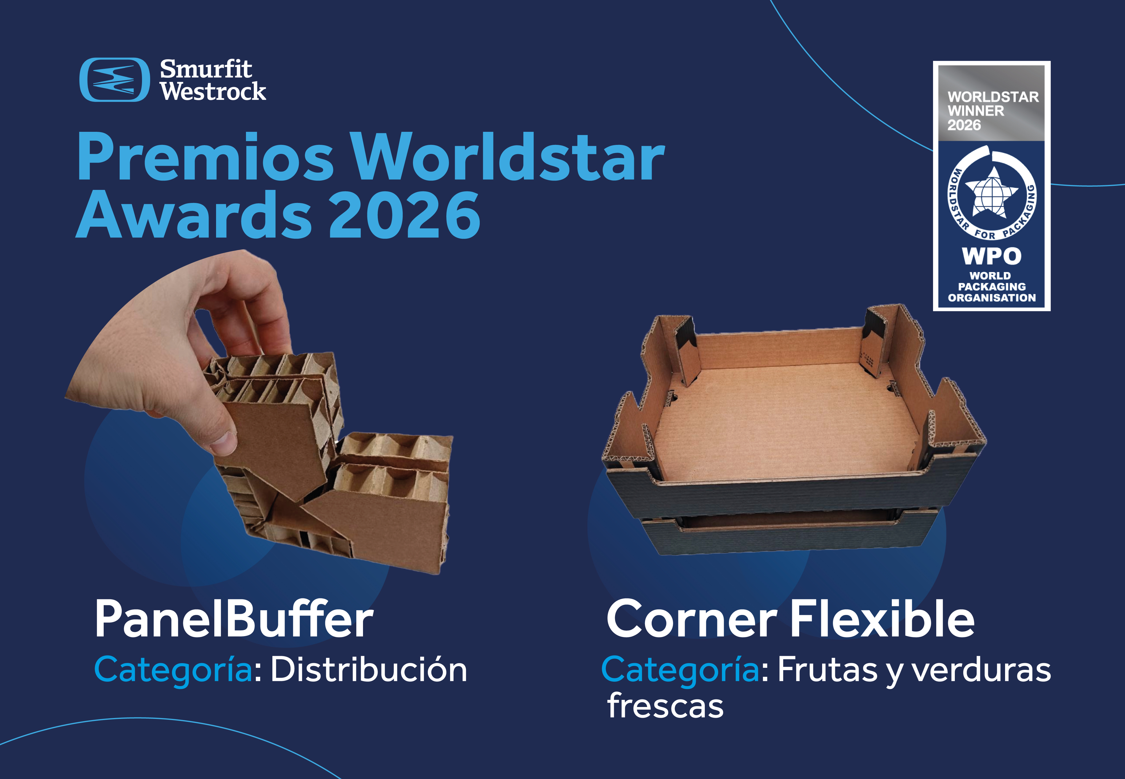 Smurfit Westrock, premiada en los WorldStar Awards 2026 con dos innovadoras soluciones fabricadas en España