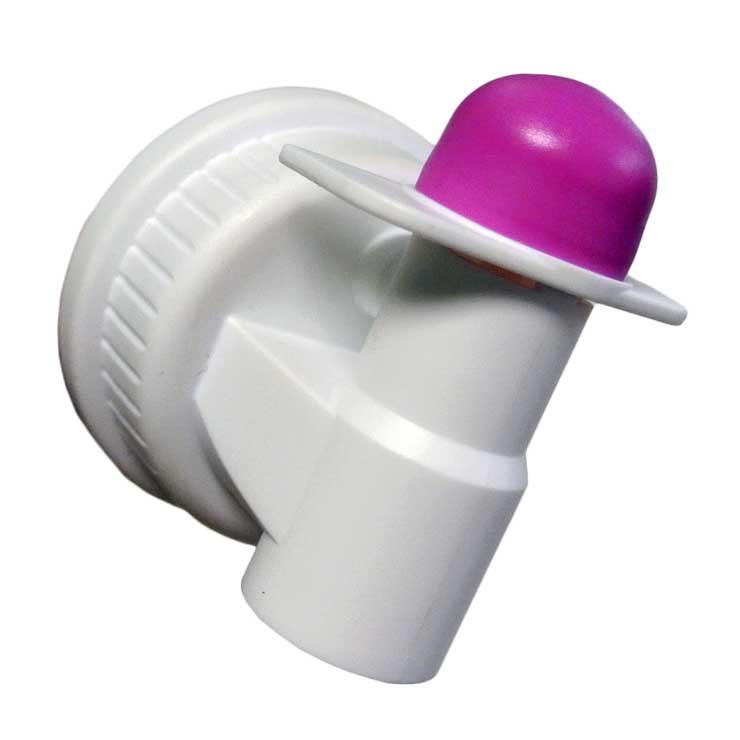 Grifo Delta blanco y rosa para envases plástico rígido