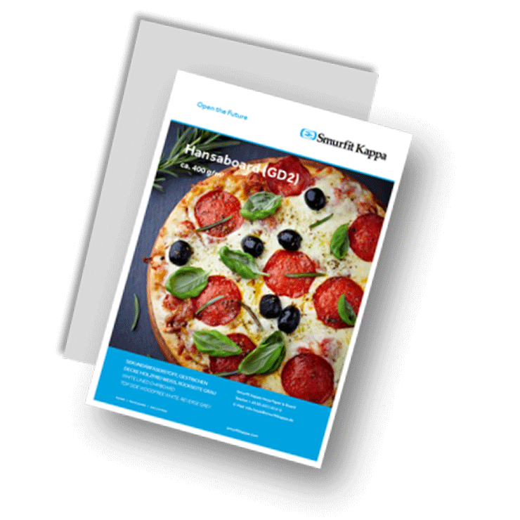 Brochure spéciale papier pour contact alimentaire GD2 / 400g