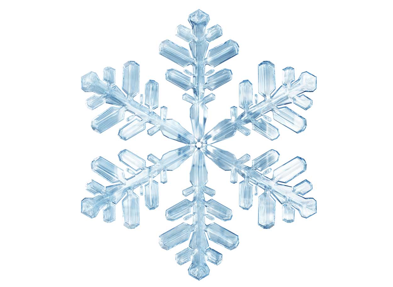 Image d'un flocon de neige, représentation des emballages pour produits surgelés