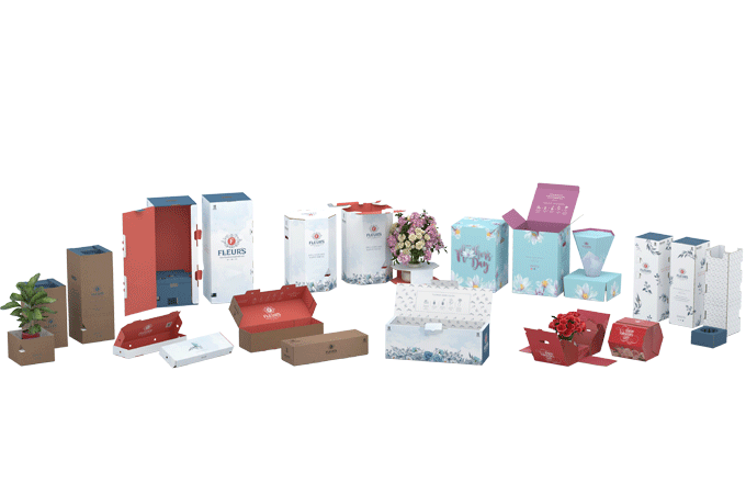 Flower packaging, packaging for flowers, flower boxes