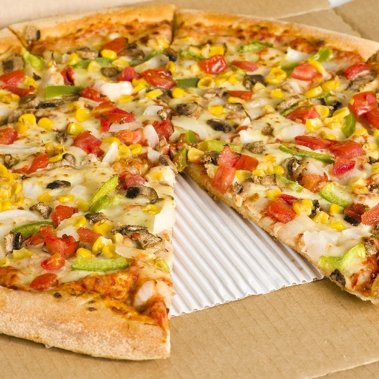 Pizza box liner close up 