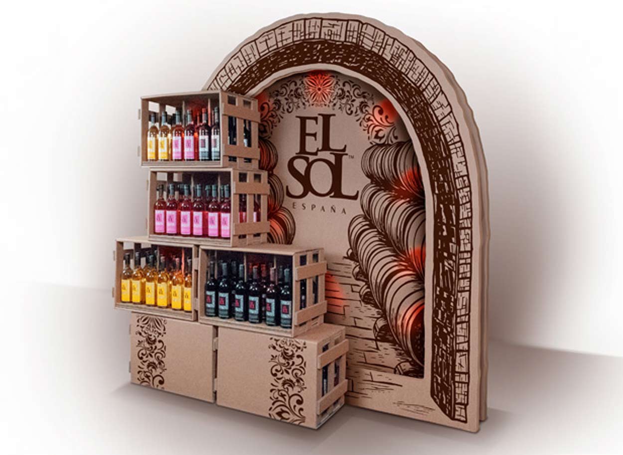 wine packaging, wine display, POS Display