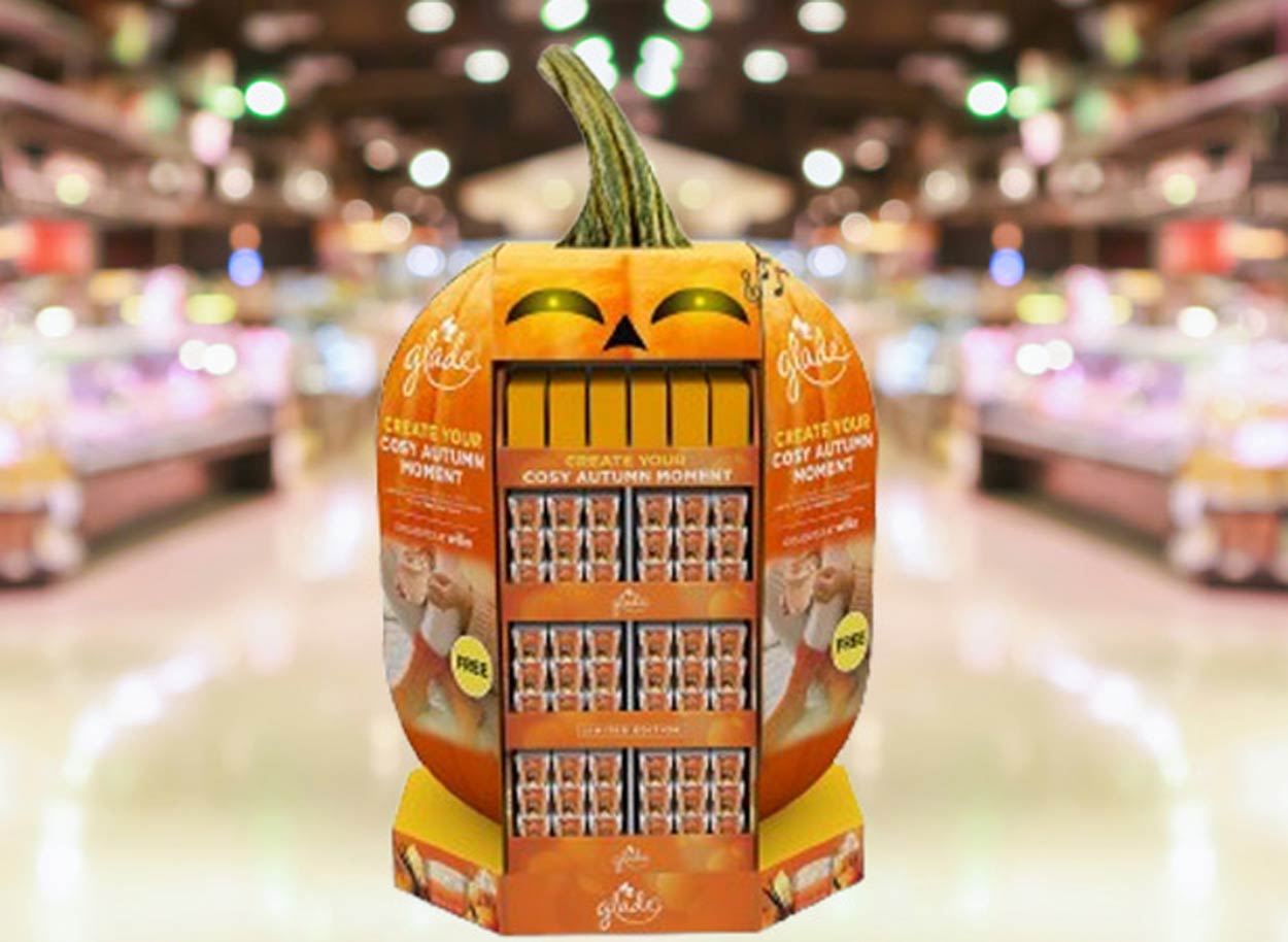 pumpkin display, POS display
