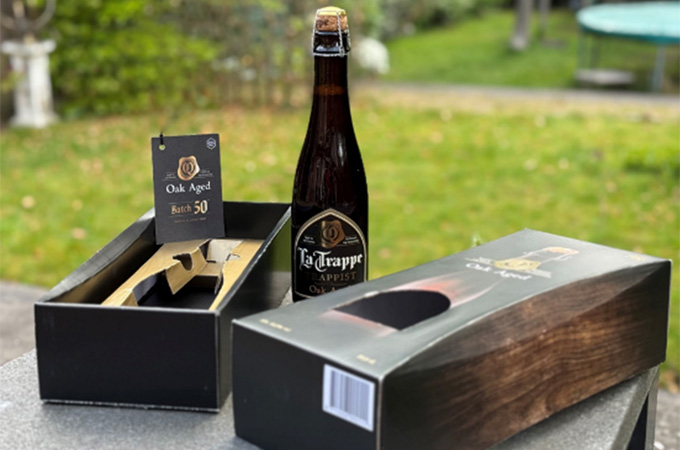 Discover how we partnered with Royal Swinkels Brewery to celebrate La Trappe’s 50th batch of beer with a sleek, paper-based package — blending luxury, heritage and circular design.