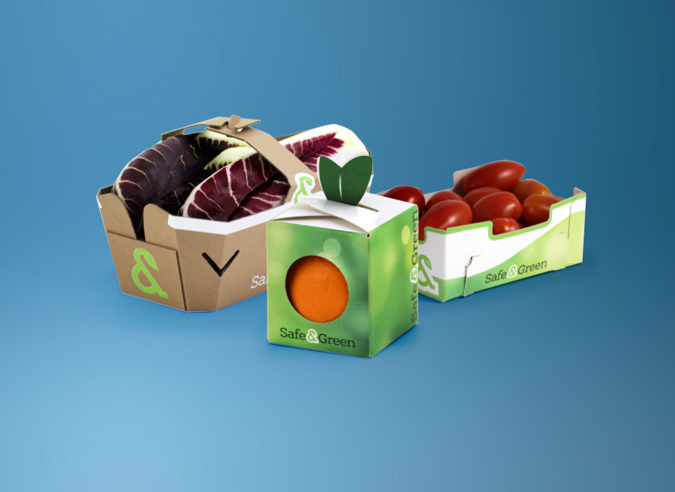 Vaschette Safe and green per frutta e verdura