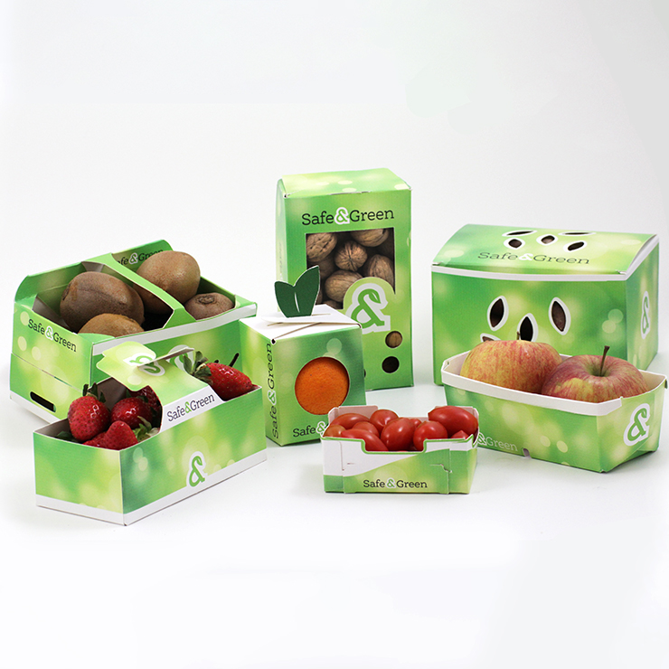 Vaschette Safe&Green in cartoncino per ortofrutta