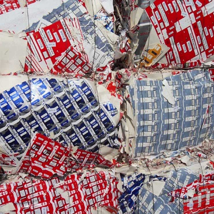 Oud papier, recycling van papier, recycling van karton