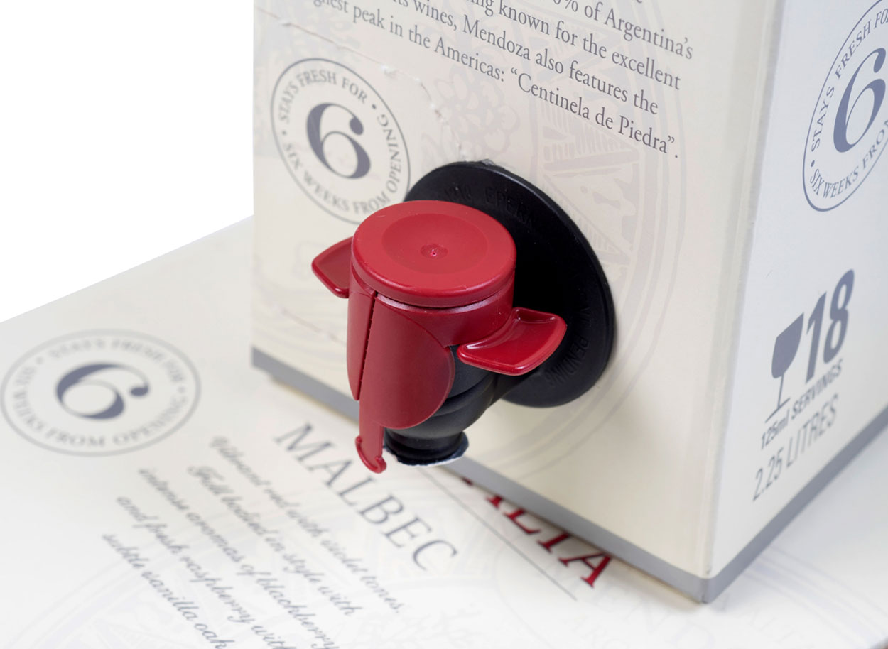 Bag-in-box, vin emballasje, emballasje for vin