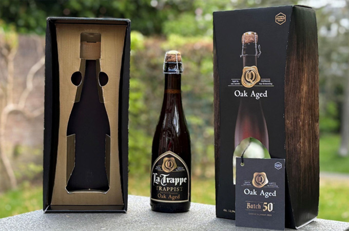 luksusowe opakowania z tektury falistej dla piwa marki La Trappe