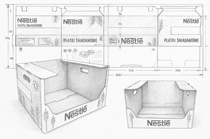 Opakowanie SRP na płatki Nestle