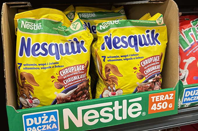 Opakowanie na półkę dla Nestle