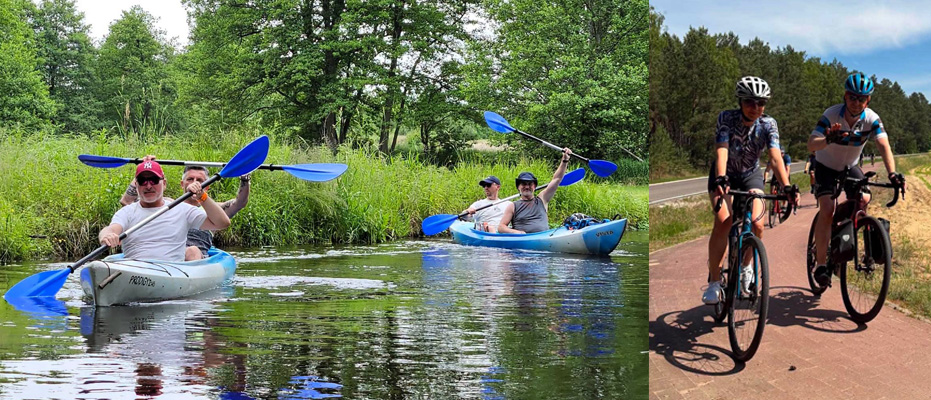 aktywności kajakowe i rowerowe