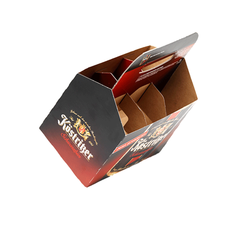 Opakowanie z automatycznym dnem na napoje z rączką