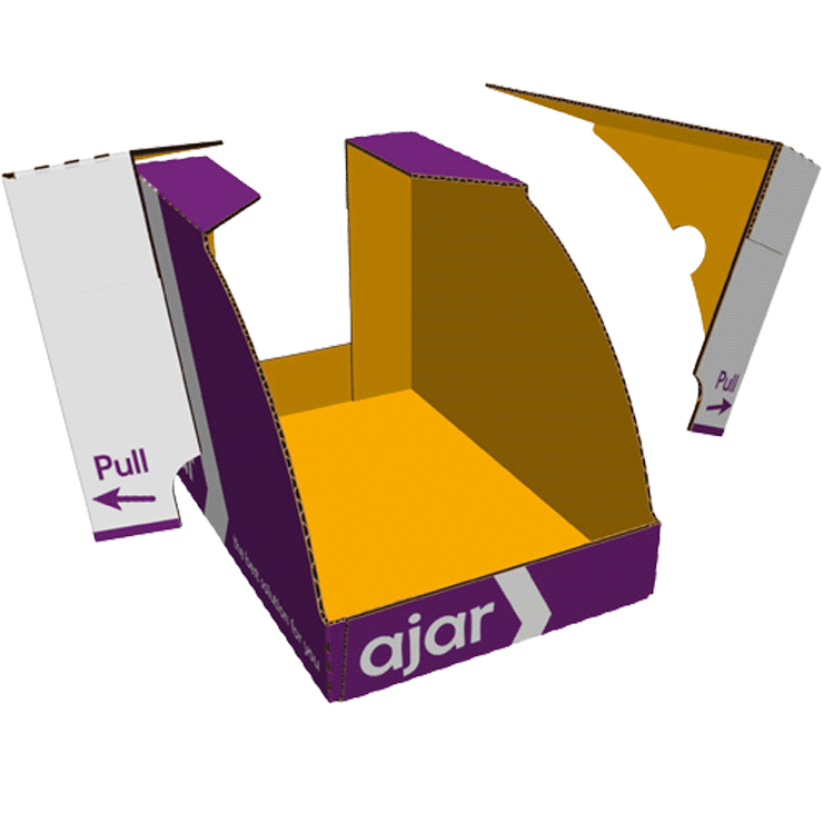 Opakowanie SRP składane maszynowo - po otwarciu