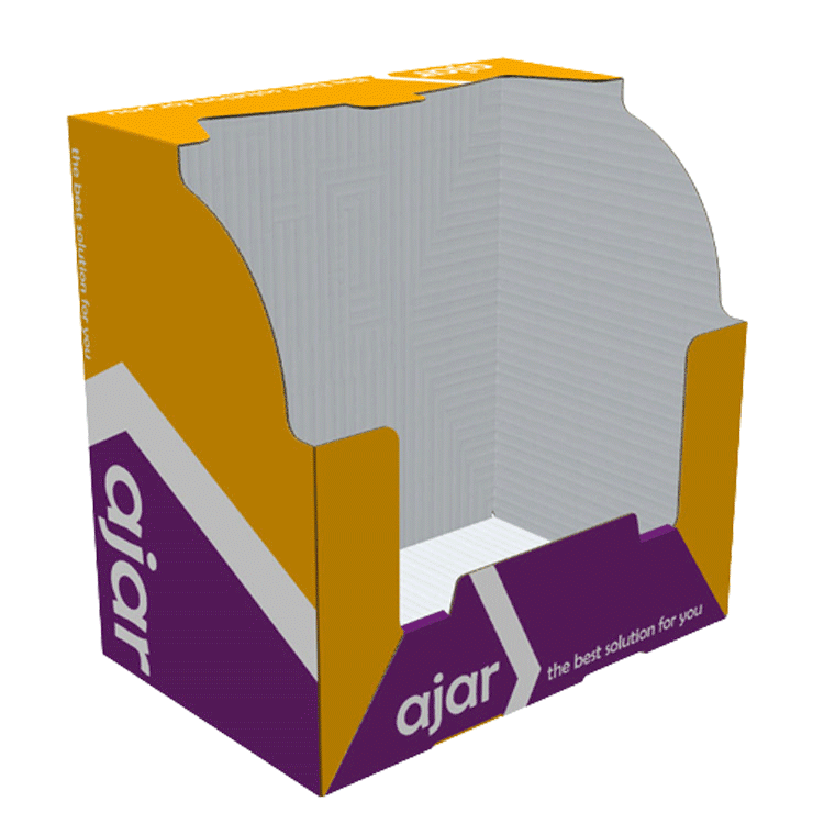 Dwustronny ekspozytor - opakowanie SRP po otwarciu - inny sposób prezentacji