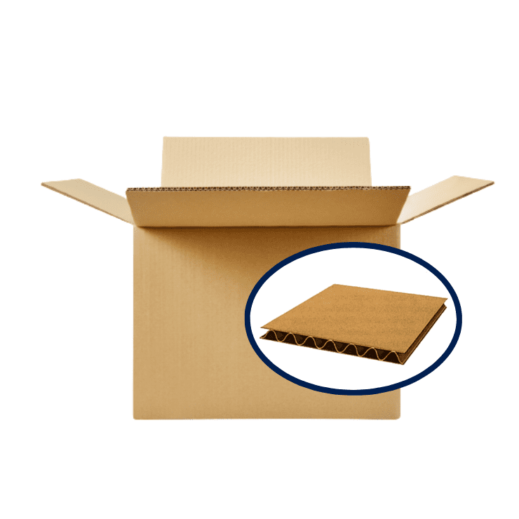 trzywarstwowe kartony z tektury falistej