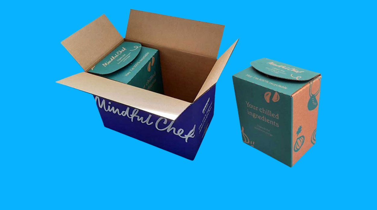 Embalagens para kits de refeições, embalagens para entrega de alimentos, embalagens para eCommerce