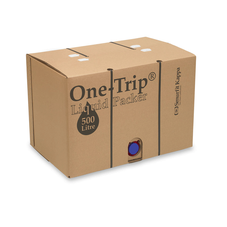 Embalagem, Bag-in-Box , 500 litros, tampa roscada azul