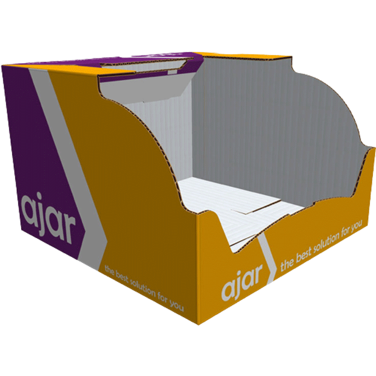 Two way display, display packaging, shelf ready packaging