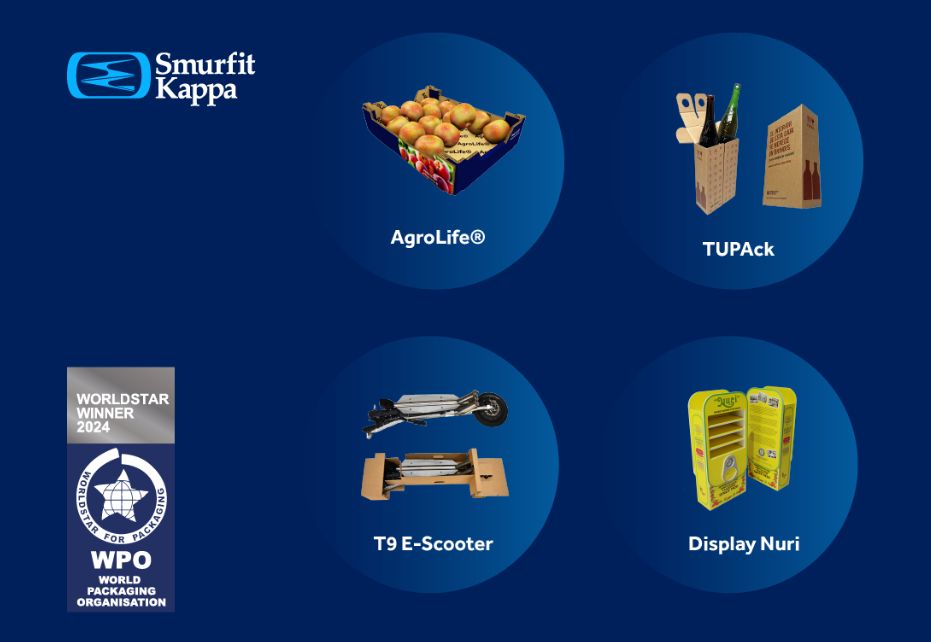 A Smurfit Kappa obtém 12 prémios nos WorldStar Awards pelas suas inovadoras embalagens sustentáveis