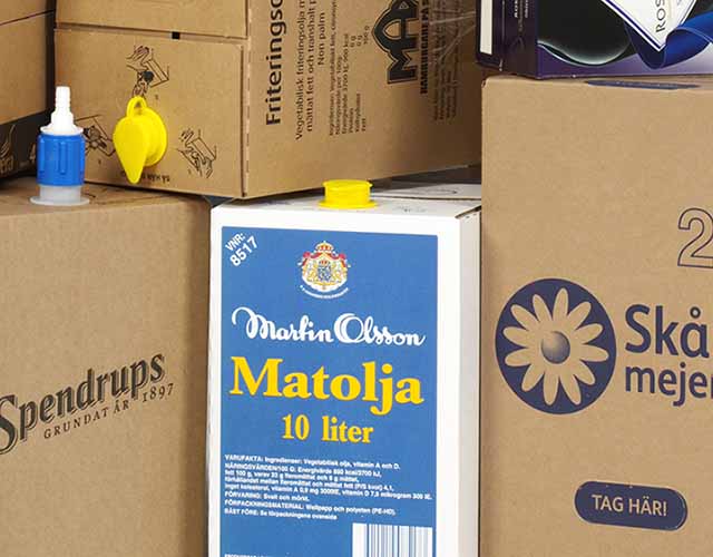 Bag-in-box för flytande produkter