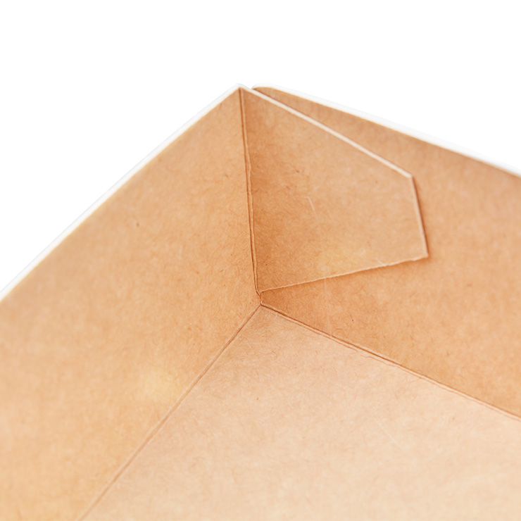 Bandeja rígida a base de papel para alimentos