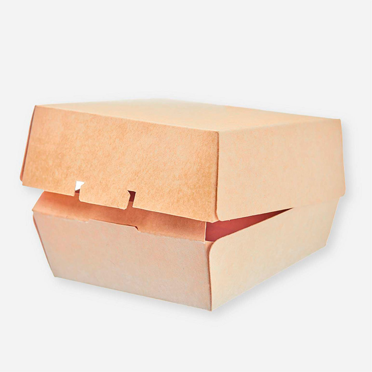 Contenedor con tapa para alimentos a base de papel