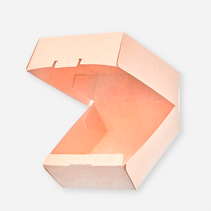 Contenedor a base de papel con tapa para alimentos