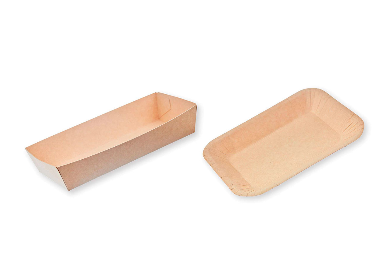 Bandejas para alimentos a base de papel