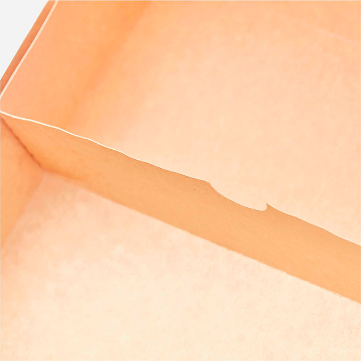 Contenedor a base de papel con tapa y división para alimentos