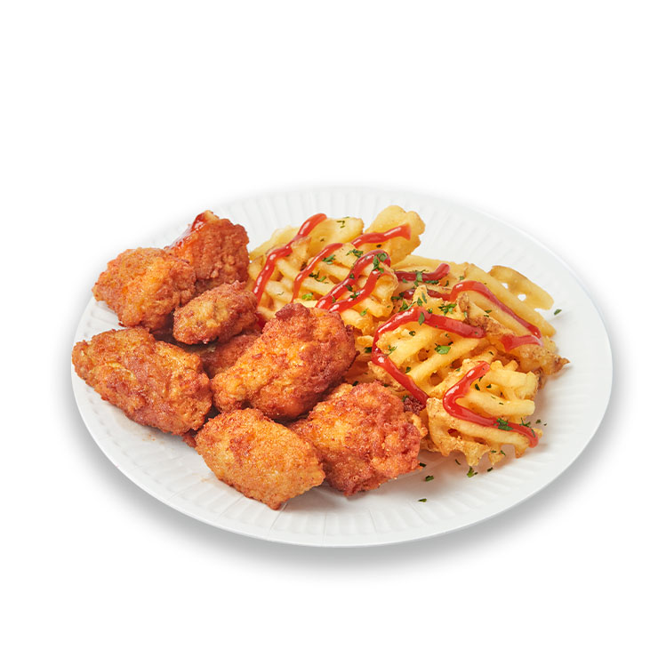 Plato grande reciclable para alimentos blanco