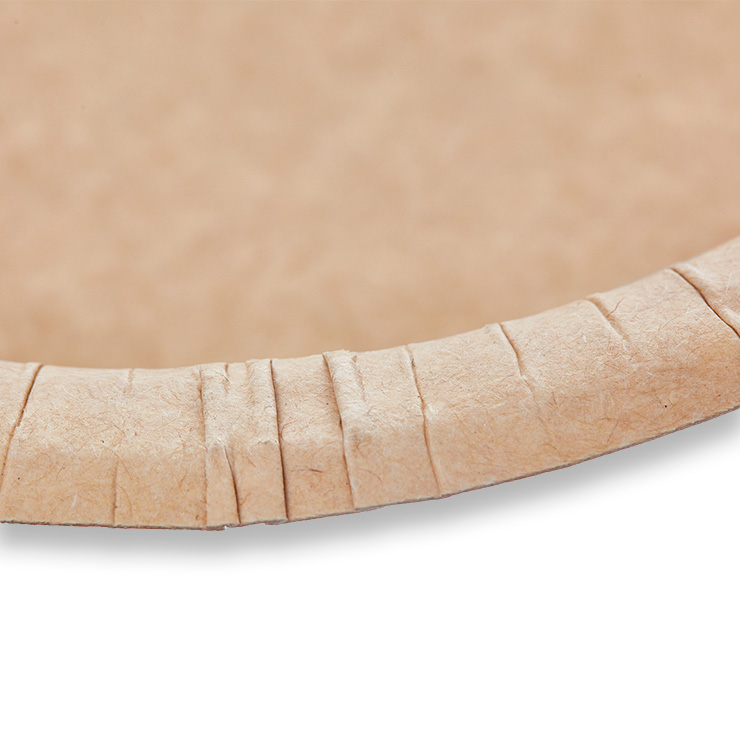 Plato hondo reciclable a base de papel para alimentos